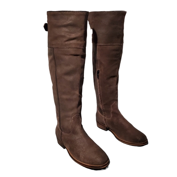 BP Tall Tough Leather Knee-High Riding Boots Women's Size 8 - Picture 3 of 10